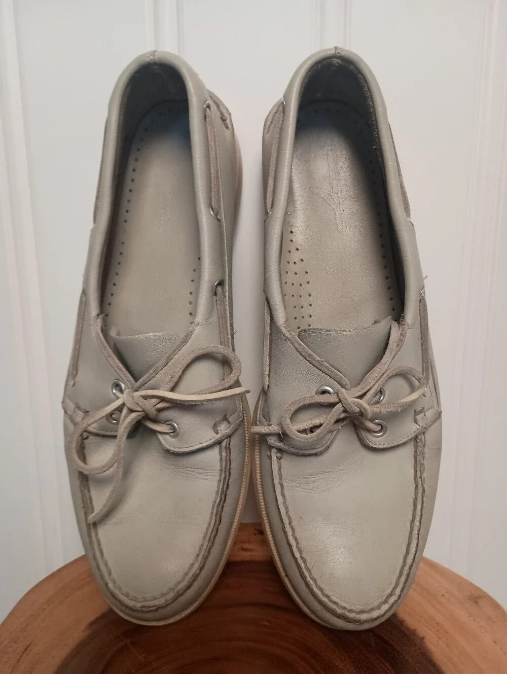 1995 Sperry-  Boat Shoes in Light Gray- Size Men's 11